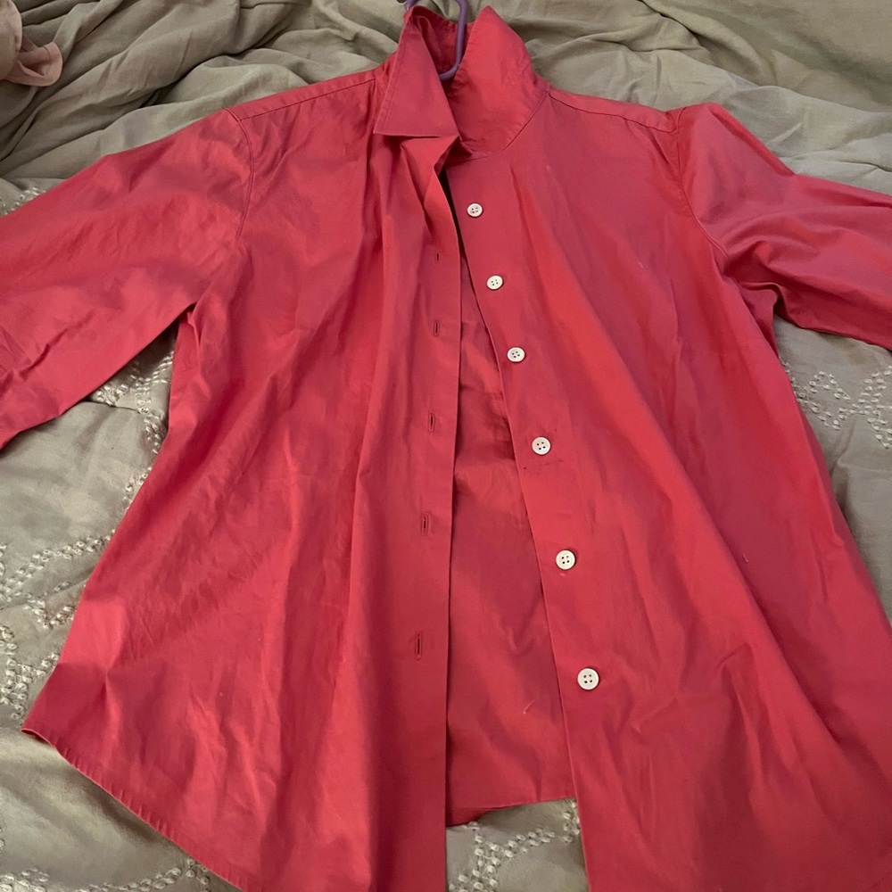 Pink button up
